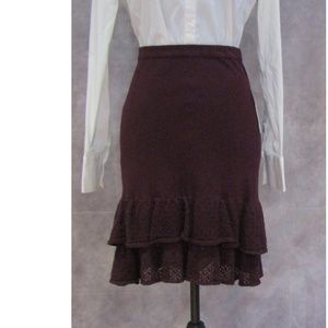 NEW American Living Lace Ruffle Tiered Skirt Sz XS